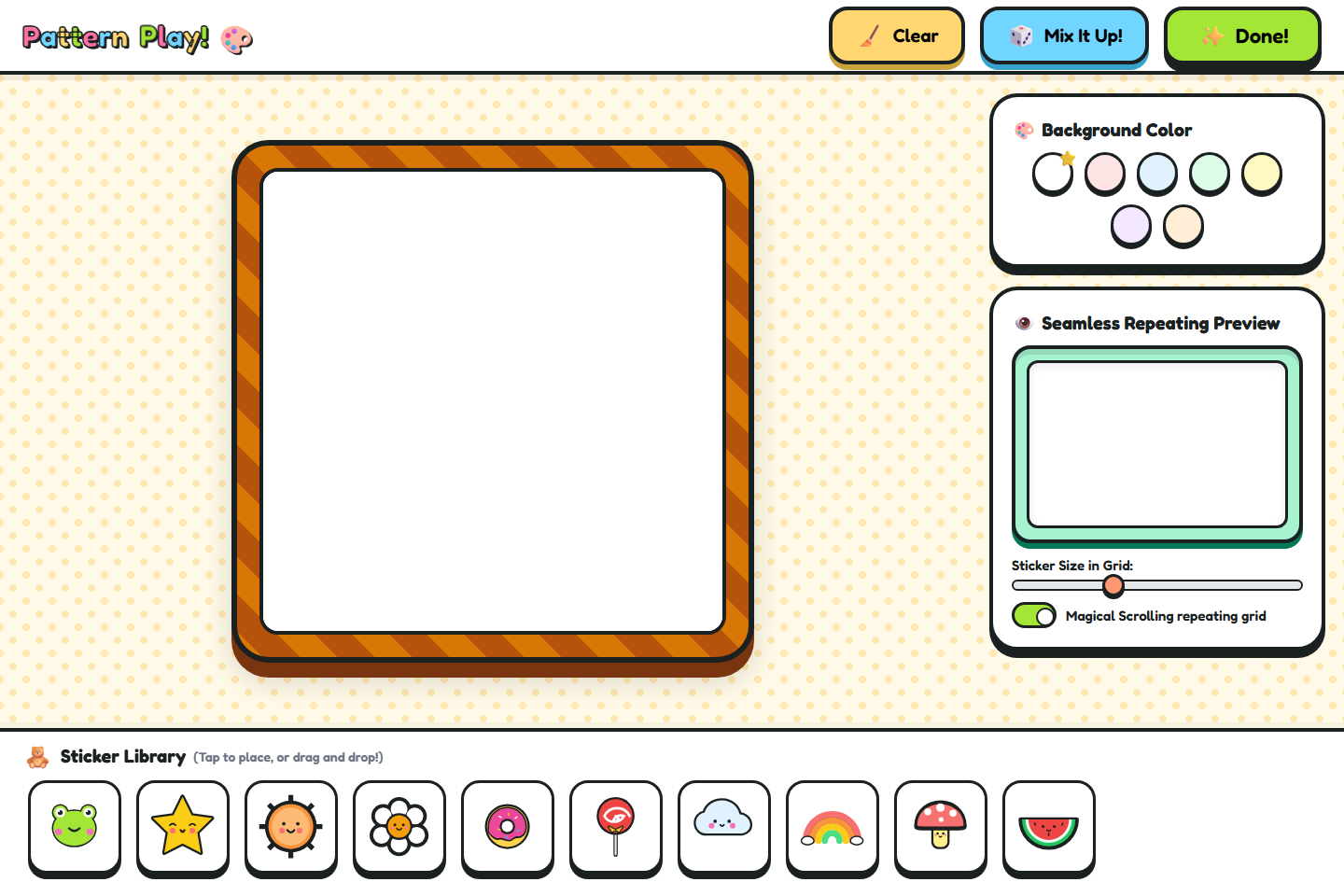 Pattern Play Kiosk interactive design tool preview